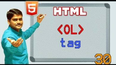 HTML video tutorial - 30 - html ol tag and html li tag
