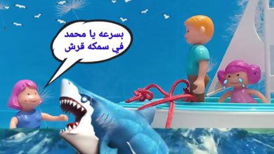 ماما وقعت في البحر وسمكه القرش هجمت عليها🦈 ألعاب حبيبه/العاب اطفال/قصص اطفال