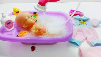 لعبه استحمام البيبي الرضيع  :  العاب بنات واولاد :  ودش مياه  حقيقي