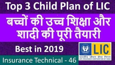 LIC’s Best 3 Child life Insurance Plan of LIC|Best Child Plan of LIC 2019