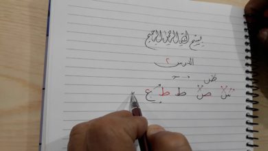 تحسين الخط العربي...الدرس (2) خط النسخ من السين إلى الكاف  محمود عبد العزيز