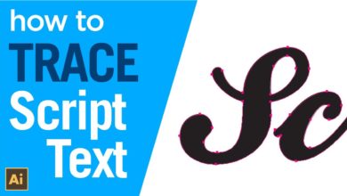 How to manually trace script text in Adobe Illustrator using the pen tool.