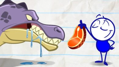 Pencilmate Meets a Dinosaur! - Pencilmation Cartoons