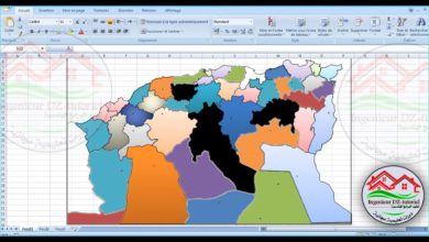 شرح عمل خريطة جغرافية بطريقة احترافية (Carte géographique professionnelle) على برنامج Excel