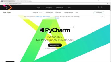 منصة برمج | شرح طريقة تحميل برنامج PyCharm وملفات Python لأجهزة الوندروز Windows