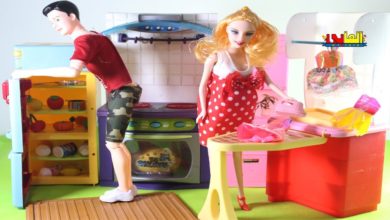 لعبة باربي وكين ,والروتين اليومي فى البيت - العاب باربي - Barbie Mom & Ken Morning Routine Shopping