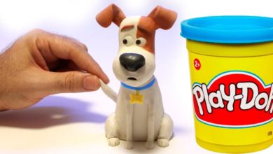 Max from The secret life of pets movie Stop motion play doh clay cartoon