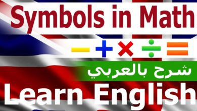 تعليم اللغة الانجليزية | اهم رموز في الرياضيات | Symbols in Math | Learn English language
