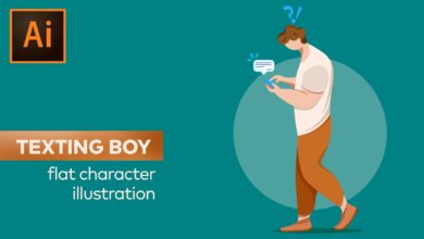 How to make walking boy vector illustration in Adobe Illustrator 2019 -