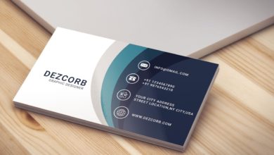 Business card design in photoshop cs6 | Back | Blue