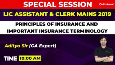 Principles of Insurance and Important Insurance Terminology | LIC Assistant Mains| Special Session