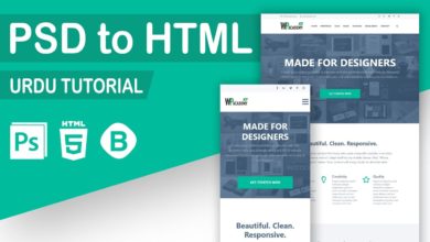 PSD to HTML with Bootstrap - Urdu & Hindi Tutorial - 2019
