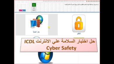 حل اختبار السلامة علي الانترنت (Cyber Safety (ICDL