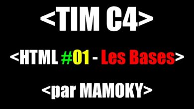 Mamoky TIM C4 #01 - HTML - Les bases (HTML/HEAD/BODY/CENTER)