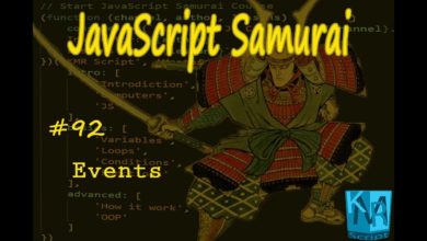[Arabic] JavaScript Samurai #92- Events - جافاسكربت ساموراي - الاحداث