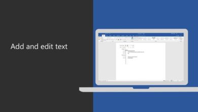 Add and edit text in Microsoft Word