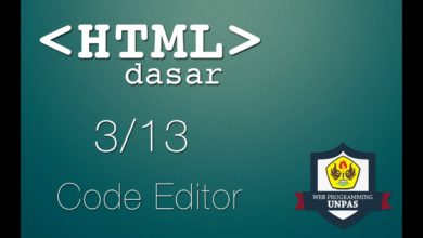 HTML Dasar : Code Editor (3/13)