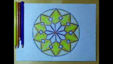 تعليم الرسم زخارف اسلامية هندسية How to draw an Islamic geometric pattern