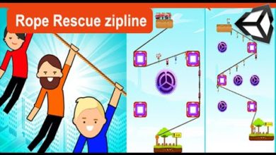 Unity 2D Riskin Game Zipline Puzzle