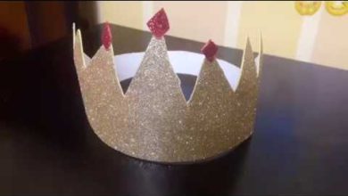 تاج بالفوم للاطفال/تاج من الفوم او الورق/افكاربالفوم/ how to make a paper(foam)crown