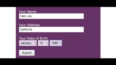 How to create html form with input type date of birth?