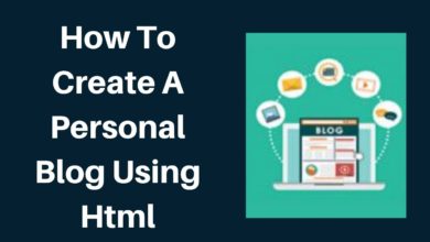 How to create a personal blog using html