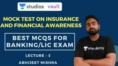 Mock test on Insurance and Financial Awareness | Best MCQs for Banking/LIC Exam