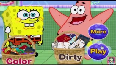 لعبة سبونج بوب وباتريك يقومان بغسل الملابس | العاب تنظيف - العاب كرتون - العاب اطفال - spongebob