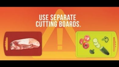 Use different cutting boards for raw meat and vegetables