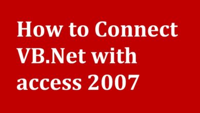 How to connect vb.net with database access 2007