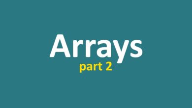 Lecture 17 - Arrays part 2